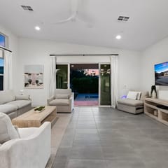 Harlow House' Lounge poolside in Indian Wells